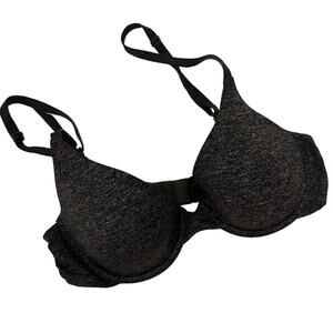 Victoria’s Secret Uplift Semi Demi Charcoal Black Bra Size 32B